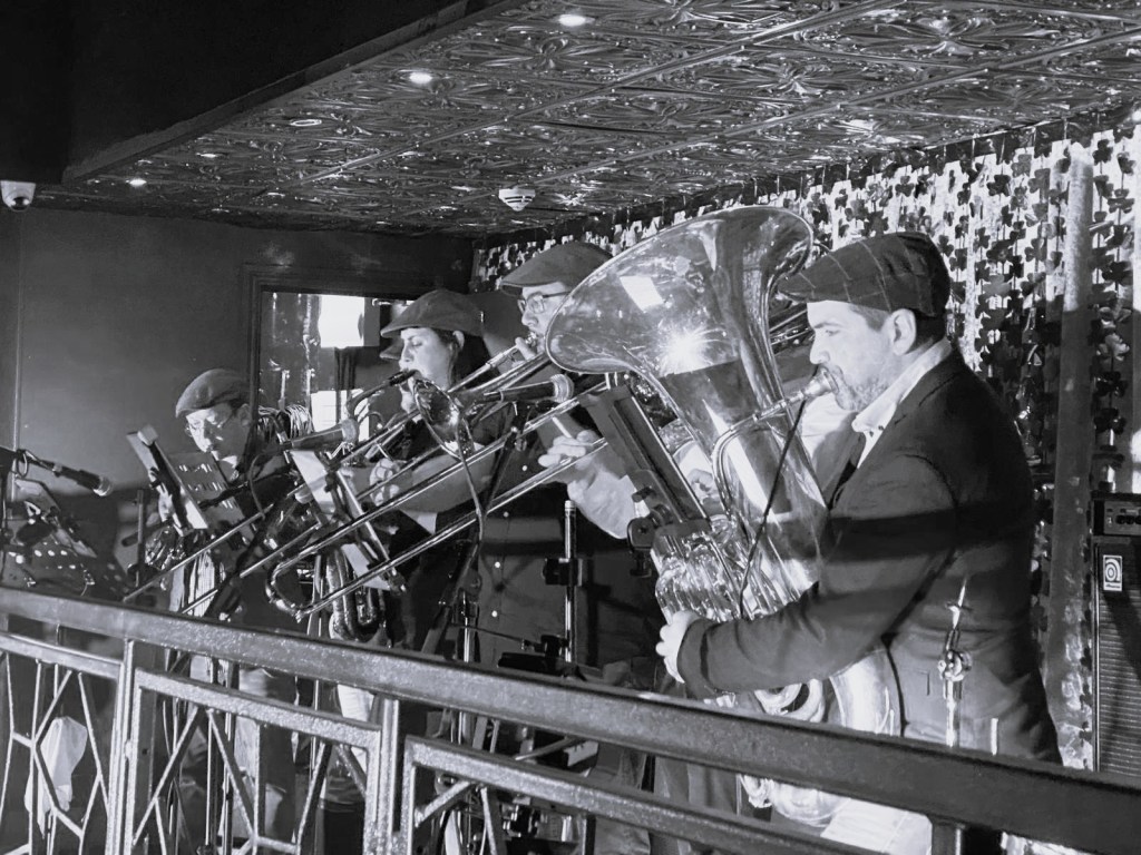 Brass Party Wedding Band